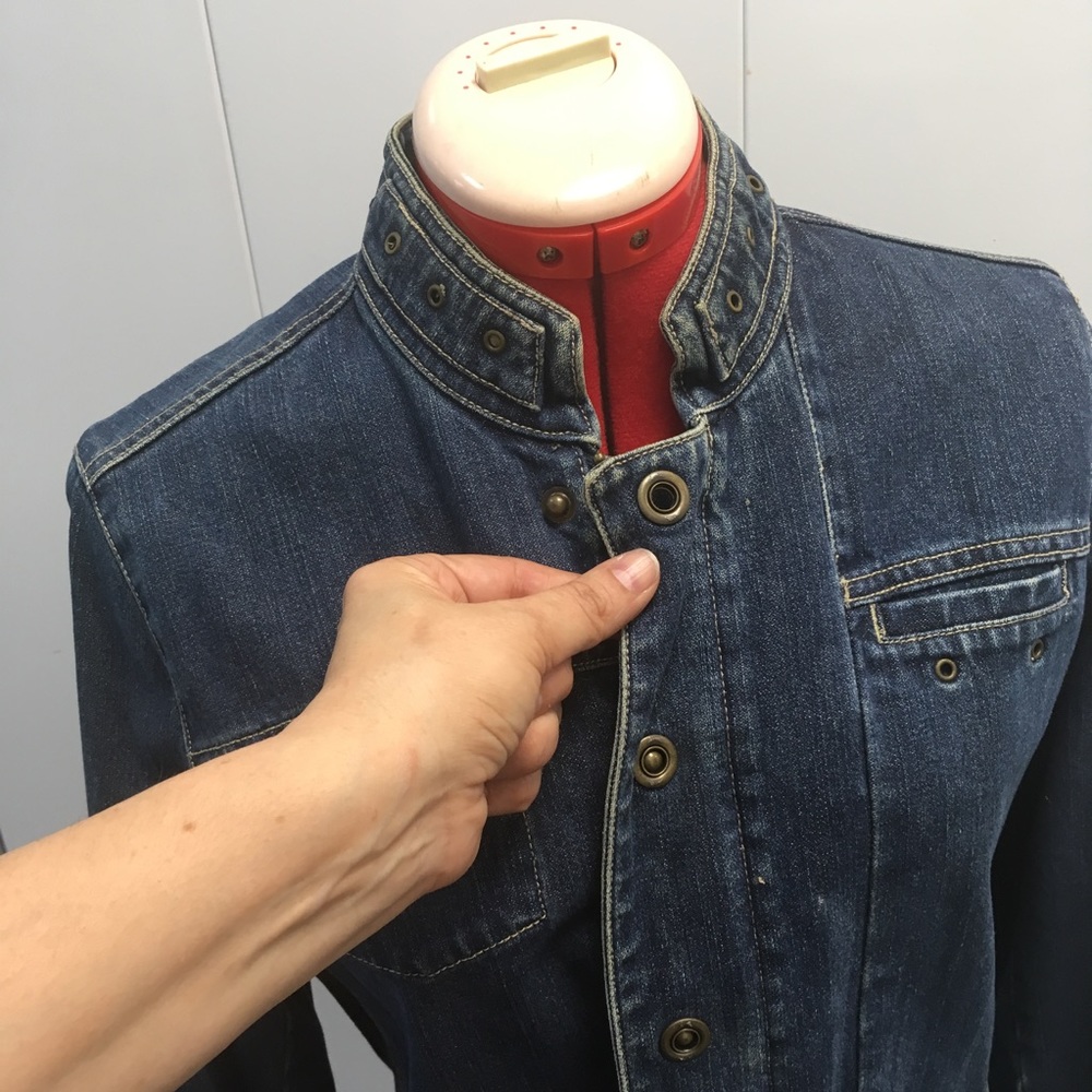Military Style Denim Jacket by i.e.